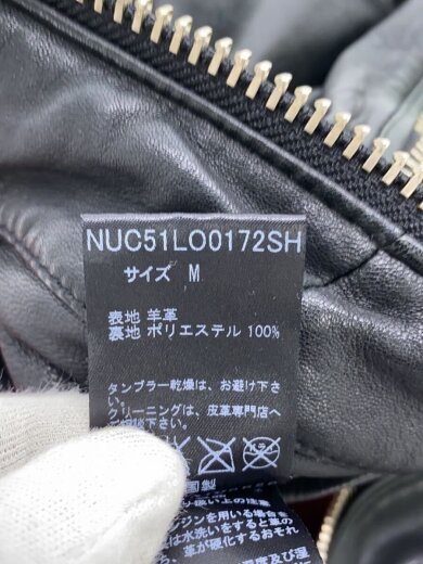 商品画像：シングルライダースジャケット/M/羊革/BLK/NUC51LO0172SH 4