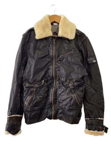 商品画像：レザージャケット・ブルゾン/L/羊革/BLK/無地/00EKIFW11// 1
