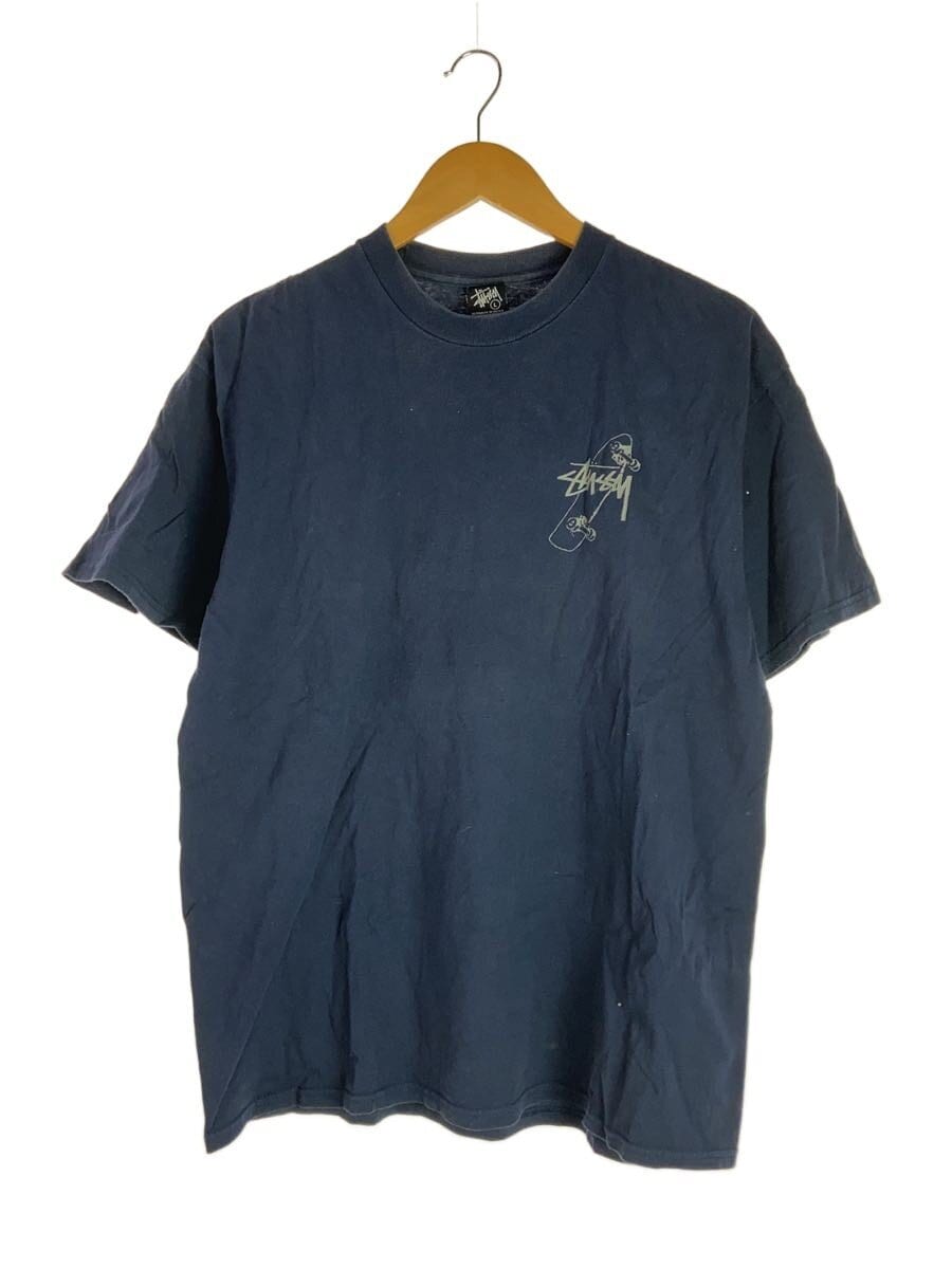 STUSSY / スケート胸ロゴ/90s/Tシャツ/L/コットン/NVY/プリント/--