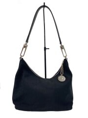 ロゴマニア/ハンドバッグ/キャンバス/BLK/総柄