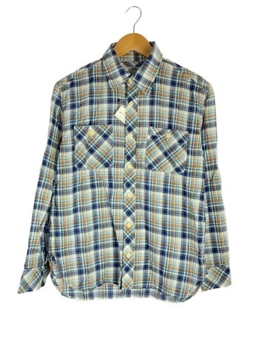 商品画像：長袖シャツ/1/コットン/BLU/チェック/リネン混 1