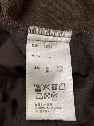 商品画像：オーバーオール/L/リネン/BRW/無地/CW0111// 5