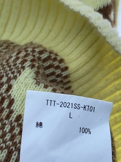 商品画像：カーディガン(厚手)/L/コットン/YLW/総柄/TTT-2021SS-KT101/ペルシャカー 4