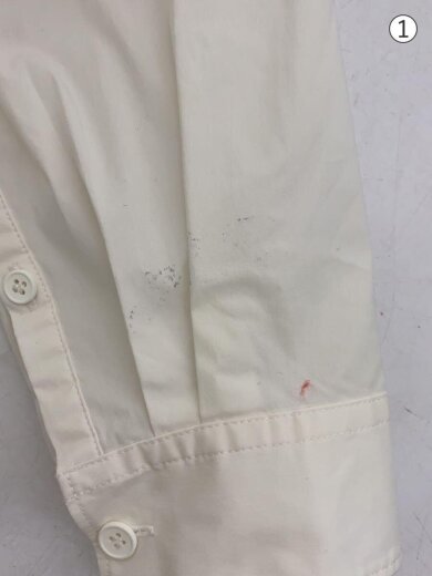 商品画像：長袖シャツ/M/コットン/WHT/無地/HB3406 7