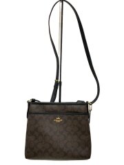 ジップファイル・クロスボディ_シグネチャー_ブラウン/PVC/BRW