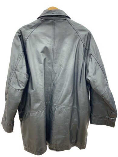 商品画像：レザージャケット・ブルゾン/L/牛革/BLK/無地/90500 2