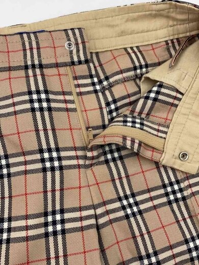 商品画像：スラックス/フレアパンツ/ストレートパンツ/36/ナイロン/BEG/チェック/FQF17-536 3