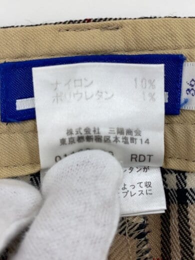 商品画像：スラックス/フレアパンツ/ストレートパンツ/36/ナイロン/BEG/チェック/FQF17-536 5