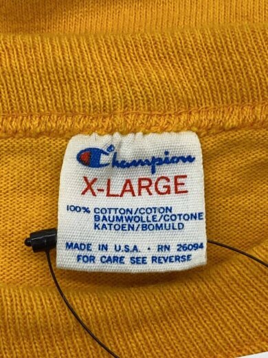 商品画像：トリコタグ/Tシャツ/XL/コットン/YLW/USA製/シングルステッチ// 3