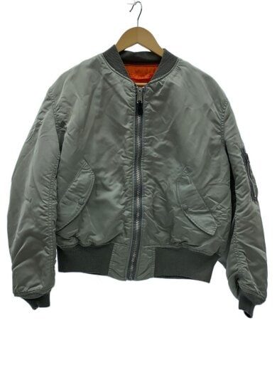 商品画像：フライトジャケット/L/ナイロン/GRY/無地// 1