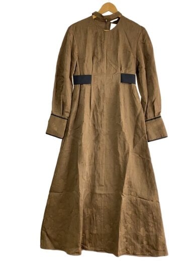 商品画像：長袖ワンピース/1/ポリエステル/BRW 1