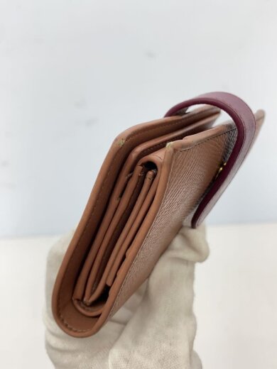 商品画像：2つ折り財布/レザー/PNK/レディース/角スレなどダメージ有 9