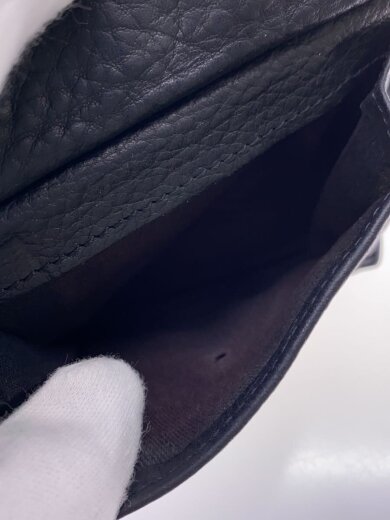 商品画像：2つ折り財布/レザー/BLK/メンズ 5