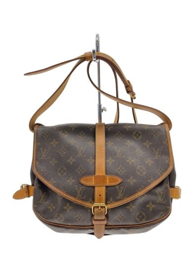 商品画像：1)ソミュール30_モノグラム・キャンバス/PVC/BRW 1