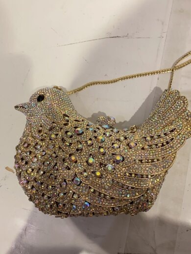 商品画像：fawziya/鳥ショルダーバッグ/--/GLD 8