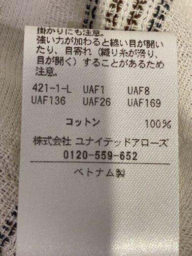 商品画像：長袖ブラウス/FREE/コットン/WHT/ストライプ/5611-1-000000-0300// 5