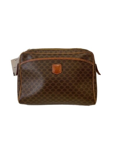 商品画像：クラッチバッグ/PVC/BRW/総柄/マカダム柄/ファスナー破れ有 1