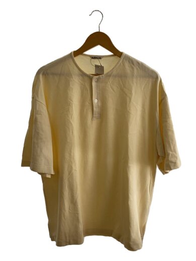 画像：AURALEESUPER SOFT PIQUE HENRY NECK/ヘンリーネックカットソー/4/コットン/IVO/1