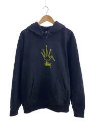 broken crown hoodie パーカー/L/コットン/BLK