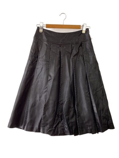 商品画像：スカート/38/レザー/BLK/無地/1942 4028-0 1