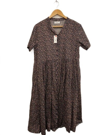 商品画像：半袖ワンピース/1/--/BLK/花柄 1