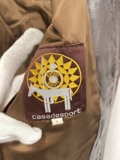 商品画像：casadesport/レザージャケット・ブルゾン/9/レザー/BRW 3