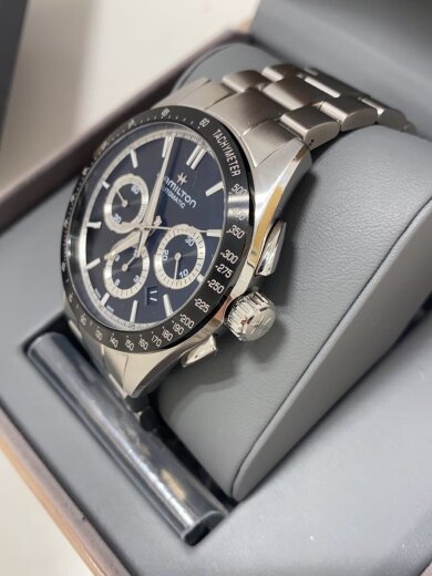 商品画像：自動巻腕時計/アナログ/ステンレス/BLK/SLV/H366060 2