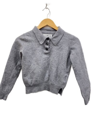 商品画像：ニット・セーター(薄手)/M/ウール/GRY/無地/S51GL0026 1