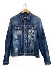ダメージ加工/デニムジャケット/Gジャン/52/コットン/IDG/S74AM0881/DSQUARED2
