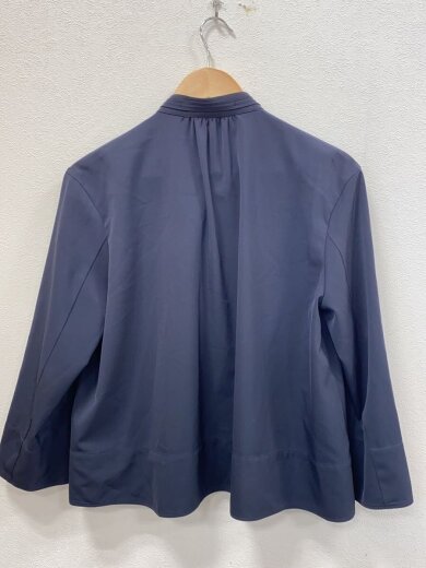 商品画像：2way/ストレッチタイ/スタンドカラーブラウス/36/ポリエステル/NVY/11-01-51-01003 2