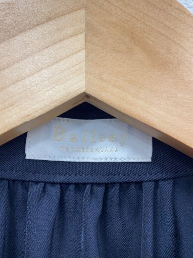 商品画像：2way/ストレッチタイ/スタンドカラーブラウス/36/ポリエステル/NVY/11-01-51-01003 3