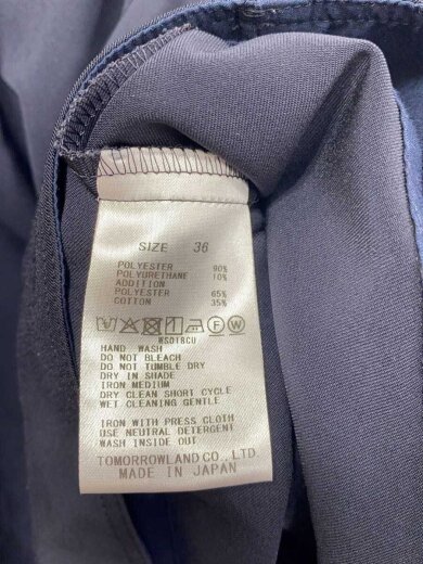 商品画像：2way/ストレッチタイ/スタンドカラーブラウス/36/ポリエステル/NVY/11-01-51-01003 4