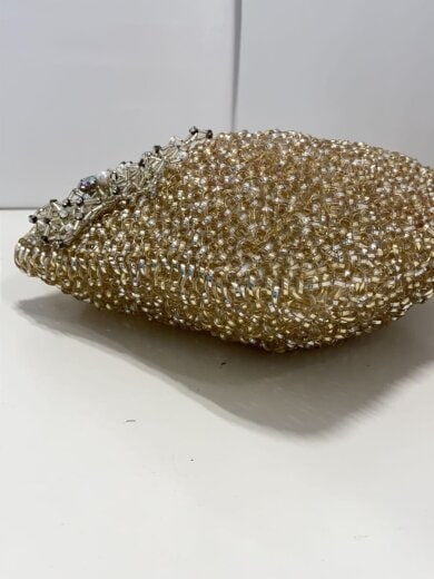 商品画像：ワイヤーバッグ/リボンチャーム/ハンドバッグ/PVC/GLD 5