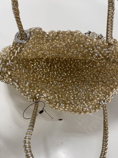 商品画像：ワイヤーバッグ/リボンチャーム/ハンドバッグ/PVC/GLD 7