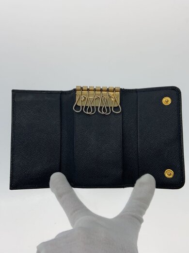 商品画像：キーケース/レザー/BLK/無地/メンズ 4