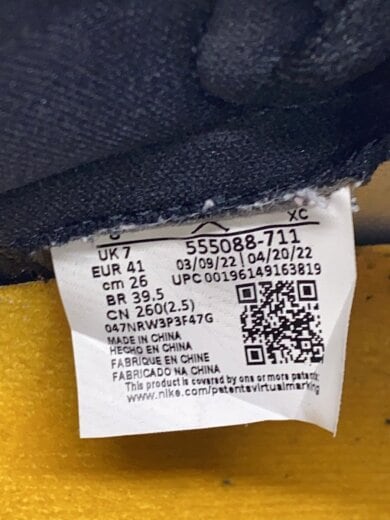 商品画像：ハイカットスニーカー/26cm/YLW/コットン/555088-711 5