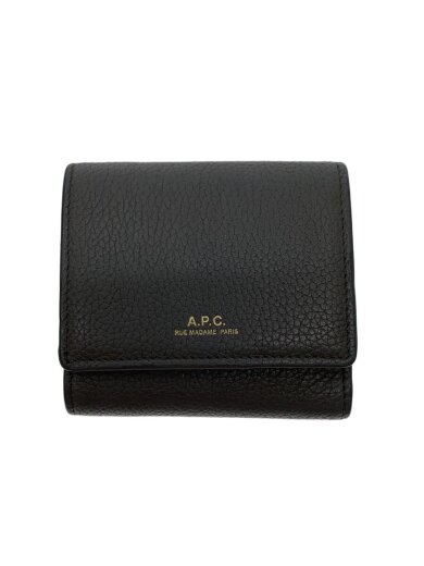 商品画像：3つ折り財布/レザー/GRY/レディース 1