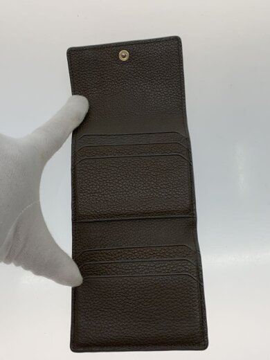 商品画像：3つ折り財布/レザー/GRY/レディース 4