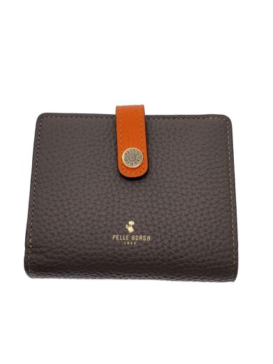 画像：PELLE BORSA2つ折り財布/レザー/BRW/レディース//1