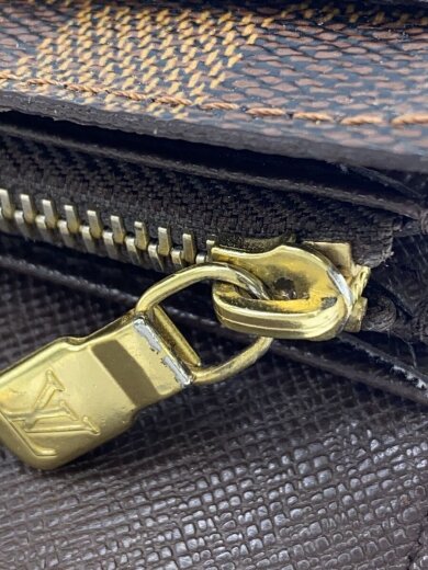 商品画像：1)ポルト・フォイユ・サラ_ダミエ・エベヌ/PVC/BRW/レディース 8