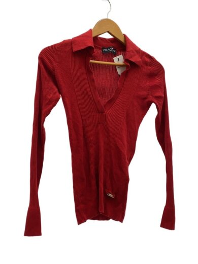 商品画像：ニット・セーター(薄手)/--/コットン/RED 1