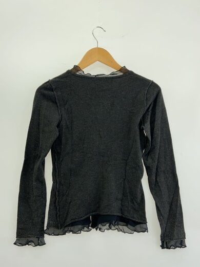 商品画像：カーディガン(薄手)/ガリアーノ/GRY/首元フリル付き 2