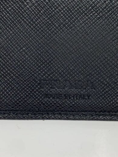 商品画像：2つ折り財布/レザー/BLK/メンズ/使用感有り 3