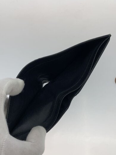 商品画像：2つ折り財布/レザー/BLK/メンズ/使用感有り 6