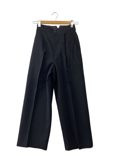 商品画像：ストレートパンツ/S/ウール/BLK/無地/TP-11037S 1