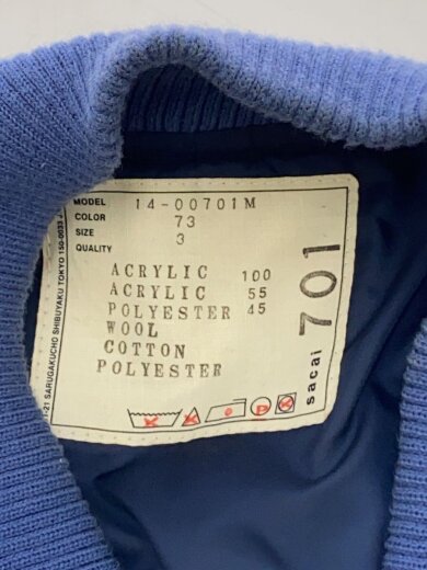 商品画像：ブルゾン/3/アクリル/BLU/14-00701M 3