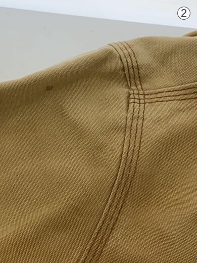 画像：Carharttダック地/ハンティングジャケット/42/コットン/BEG/CU0168