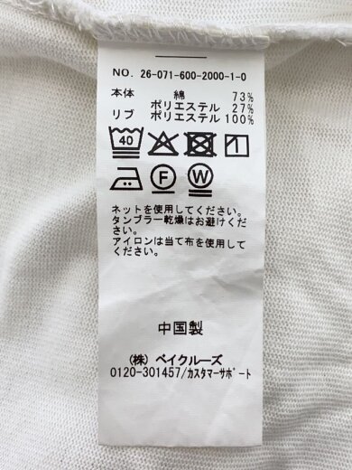 商品画像：26SS/Tシャツ/XL/コットン/WHT/26-071-600-2000-1-0 4
