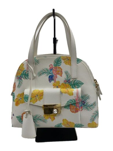 商品画像：ショルダーバッグ/レザー/WHT/花柄 1