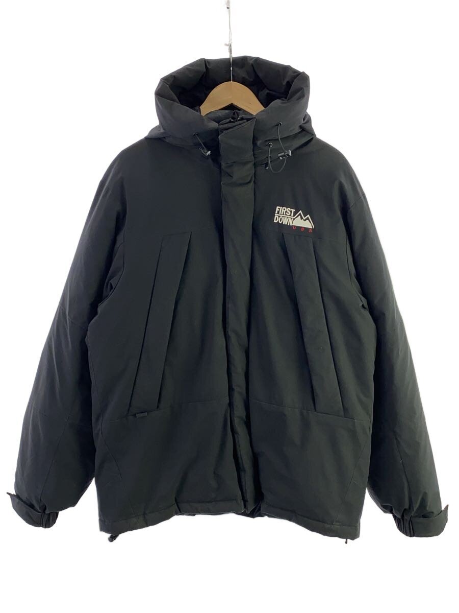 FIRST DOWN / ダウンジャケット/XL/ポリエステル/BLK/無地/223-1514